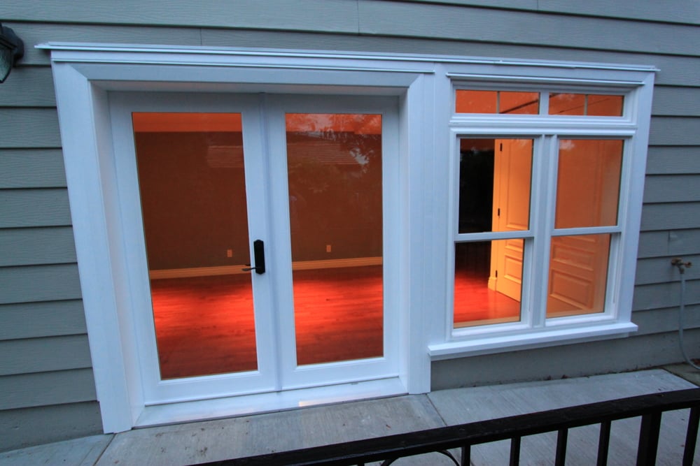 exterior of level-entry door and window designed for wheelchairs