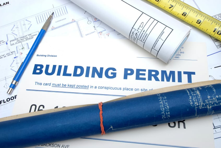 building permits on desk